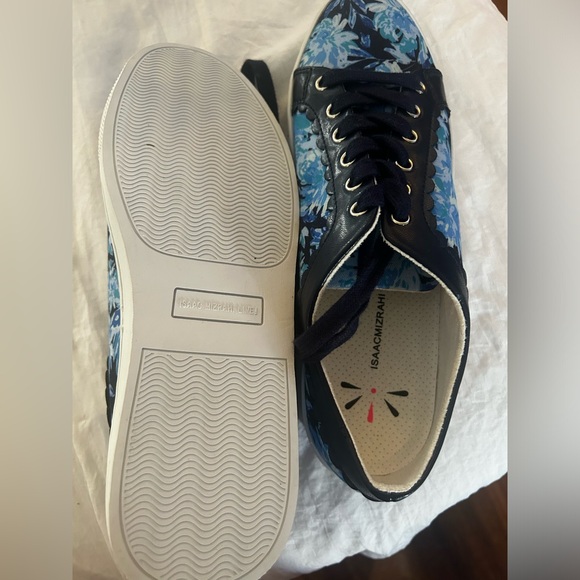 Isaac Mizrahi Live Women's IMBubble Lace-Up Sneakers Blue US 9 - Picture 2 of 4